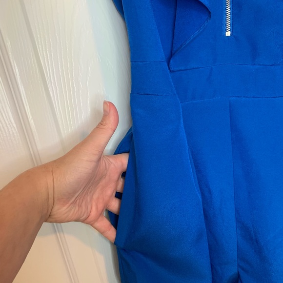 Express Outlet Ruffle Romper in Royal Blue, Sz 6 - Picture 5 of 14
